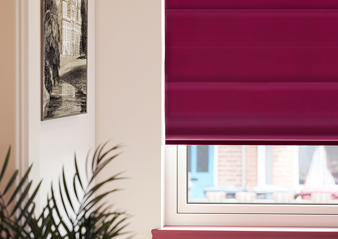 Ultra Luxe Velvet, Deep Pink - Twist&Fit Roman Blind - Image 5